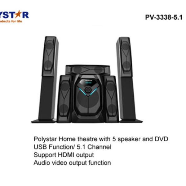 POLYSTAR HOME THEATRE, HDMI, FM RADIO