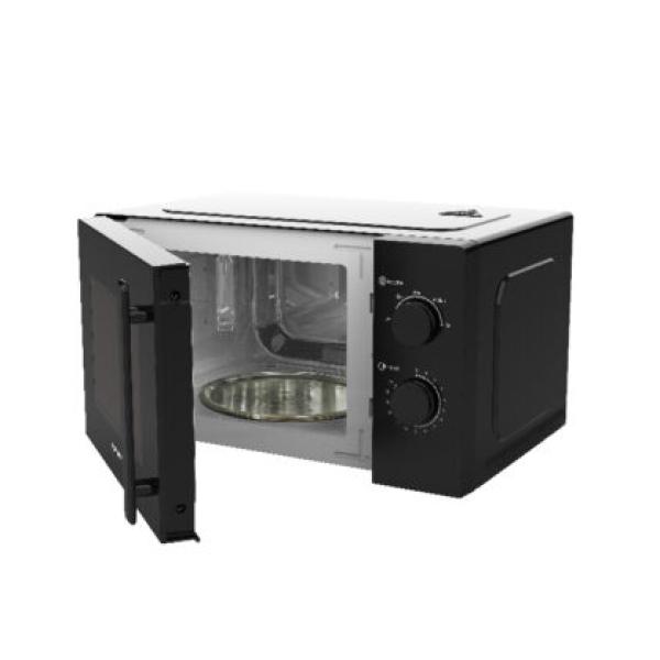 POLYSTAR 20LTR MANUAL SOLO MICROWAVE BLACK OVEN.