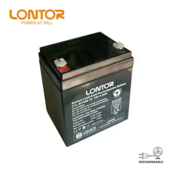 Lontor 12V 4.8Ah Rechargeable Fan Battery - CTL-BT486-12