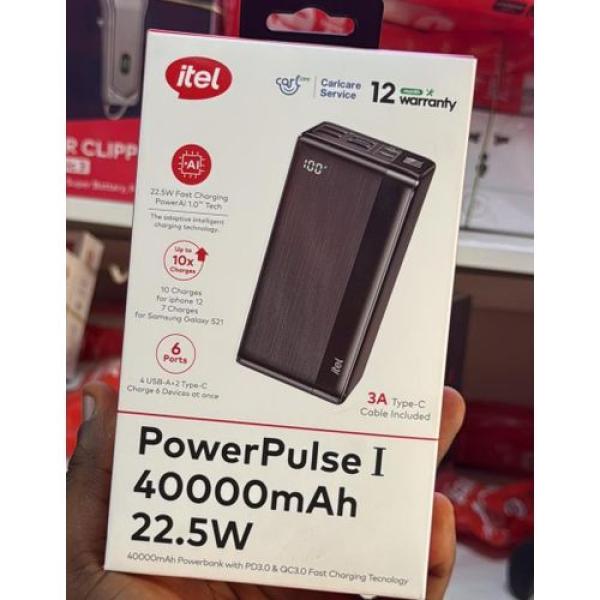 itel Itel* 40000 Mah With Type C In/Out USB And 2 Type C Port 22.5w Fast Charge