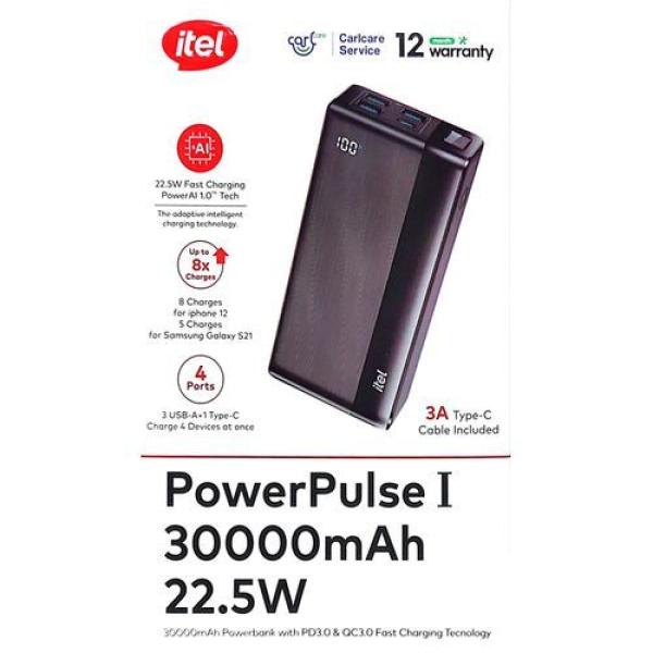 itel 30000mAh Type-C Output Fast Charging Power Bank