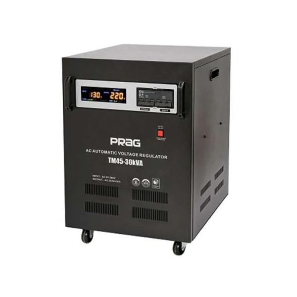 Prag Relay Voltage Stabilizer - 30KVA - 45V-280V - Black