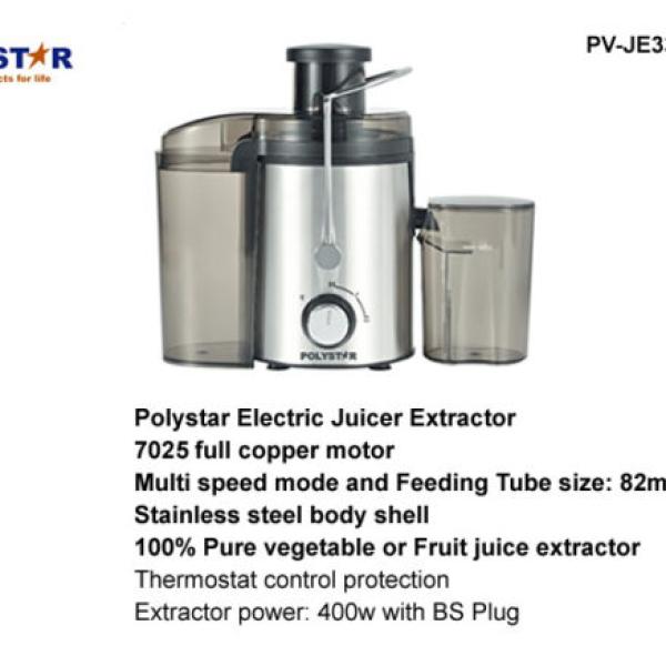 POLYSTAR ELECTRIC JUICE EXTRACTOR, SILVER AND GREY
