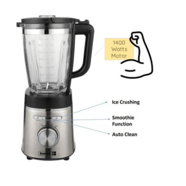 Scanfrost smoothie maker + ice crusher + pulse function - SFKAB1400W