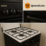 Scanfrost 50X50 4 Gas Burners With Gas Oven Black - SFC5402B