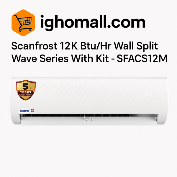Scanfrost 12K Btu/Hr Wall Split Wave Series With Kit - SFACS12M