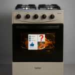 Scanfrost 4 Gas Burners With Gas Oven Grey - CK5400NG