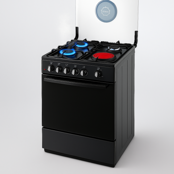 Scanfrost 50X50 3 Gas Burners 1 Hot Plate With Gas Oven, Grill, Ignition Grey - SFC5312S