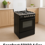 Scanfrost 50X50 4 Gas Burners With Gas Oven Black - SFC5402B