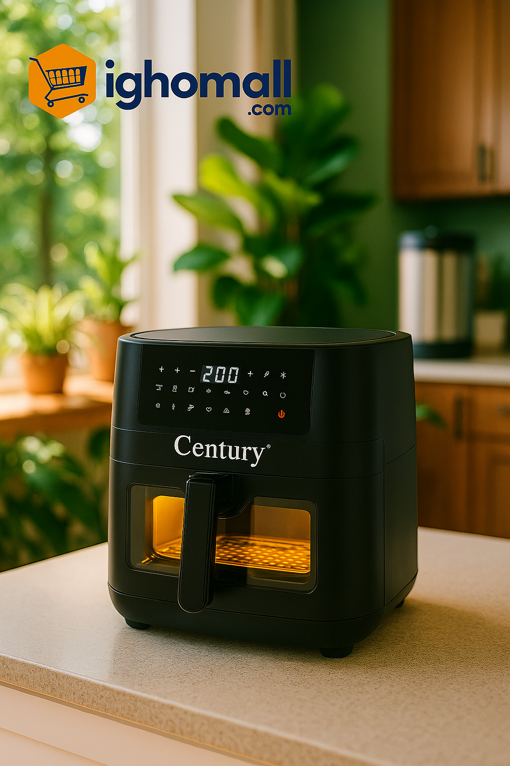 Century 8 Liters Digital Torch Screen Air Fryer - CAF-8340-B 8L