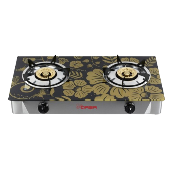 QASA 2 Burner Gas Cooker Qgc-2bg Flora