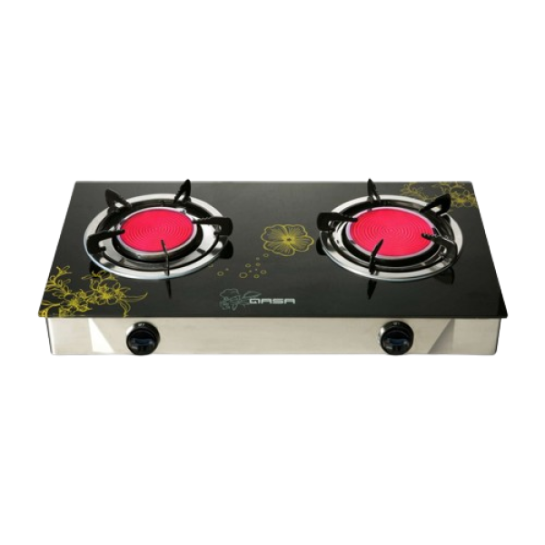 QASA Infrared Gas Cooker Qgc-2bg | 2 Burner