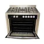 Scanfrost 90X60 5 Gas (1WOK) With Oven, Grill, Full Auto Ignition Inox Finish - SFC9502SS