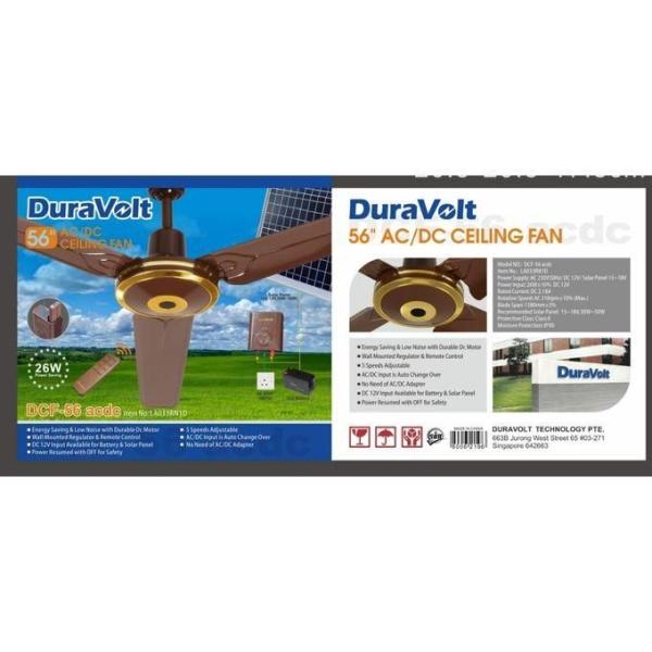 Duravolt 56 inches AC/DC Ceiling Fan