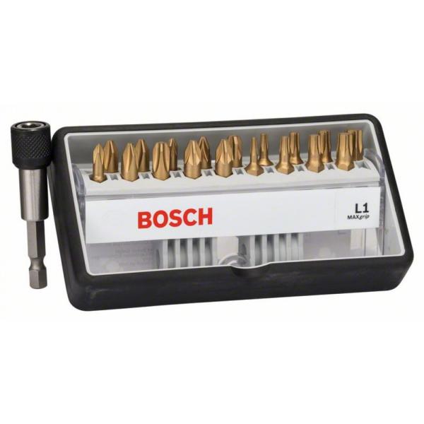 Bosch Robust Line screwdriver bit set L, Max Grip version 25 mm (18+1-piece)
