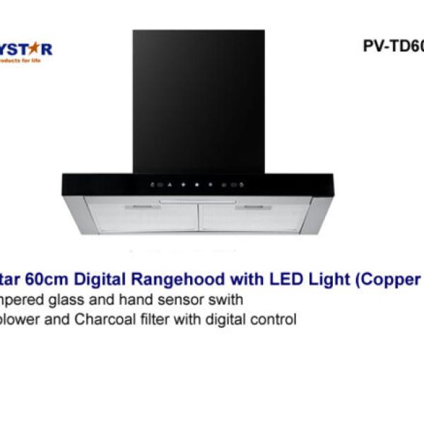POLYSTAR 60CM RANGE HOOD WITH LED LIGHT – PV-TD6010B