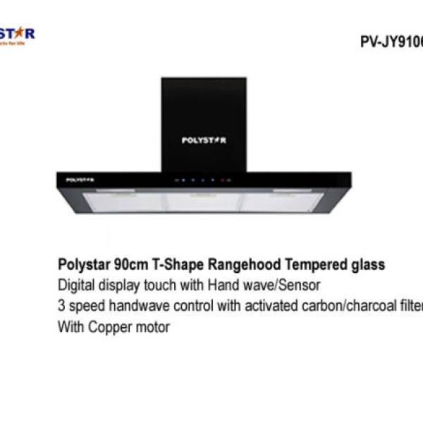 POLYSTAR 90CM RANGE HOOD – BLACK – PV-JY9109B