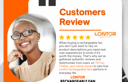 Review and testimonial lontor on rechargeable fan