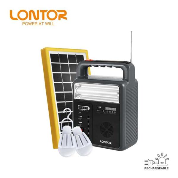 Lontor SLK016 Rechargeable Solar Lighting Kit With Radi